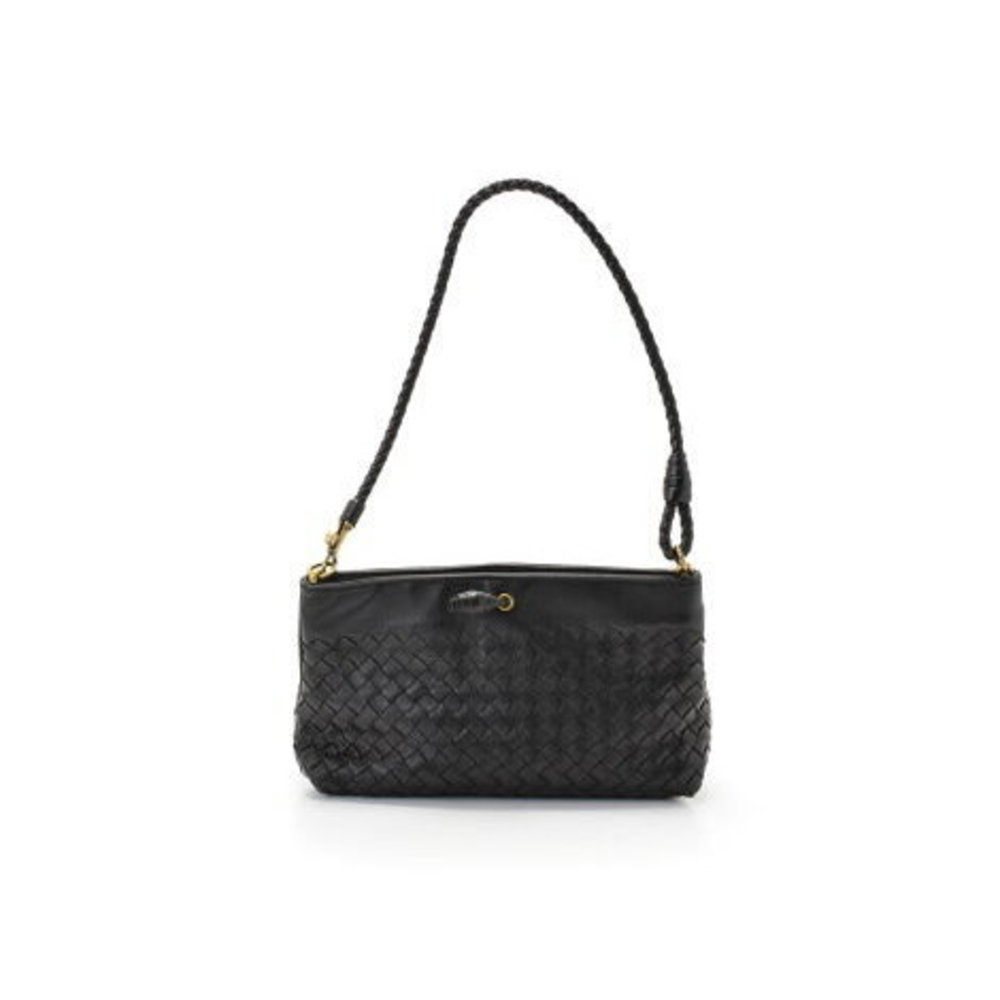 Bottega Veneta Evening Bag Lambskin Black
